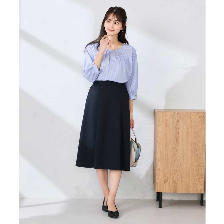 【洗える/UVカット】リネンライクストレッチフレアスカート | a.v.v【WOMEN】 | 詳細画像6 