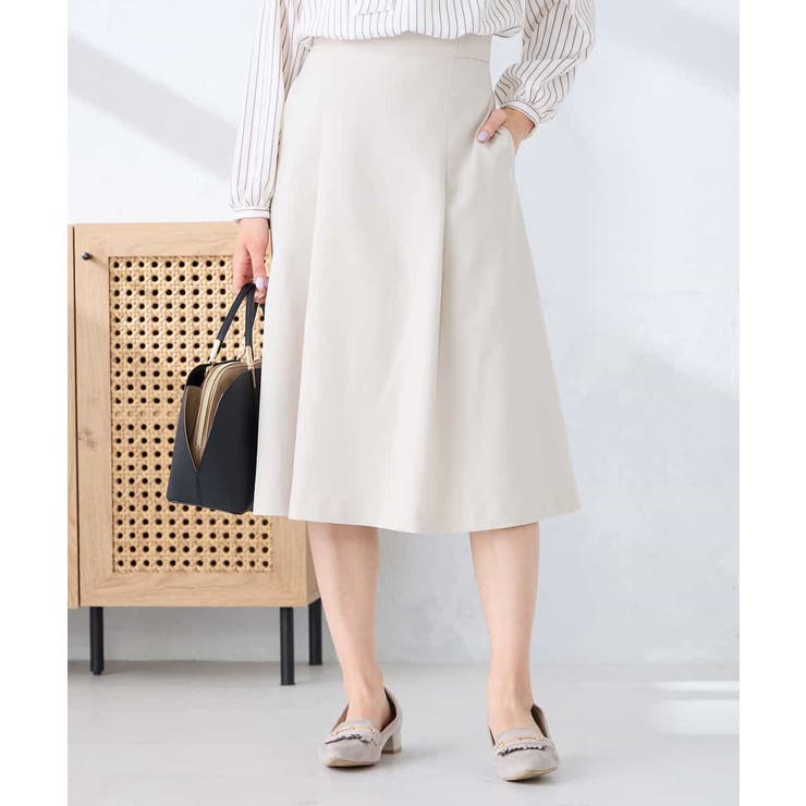 【洗える/UVカット】リネンライクストレッチフレアスカート | a.v.v【WOMEN】 | 詳細画像8 