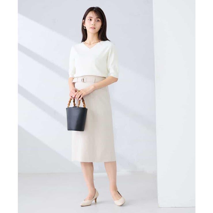 【洗える/UVカット】リネンライクストレッチタイトスカート | a.v.v【WOMEN】 | 詳細画像12 