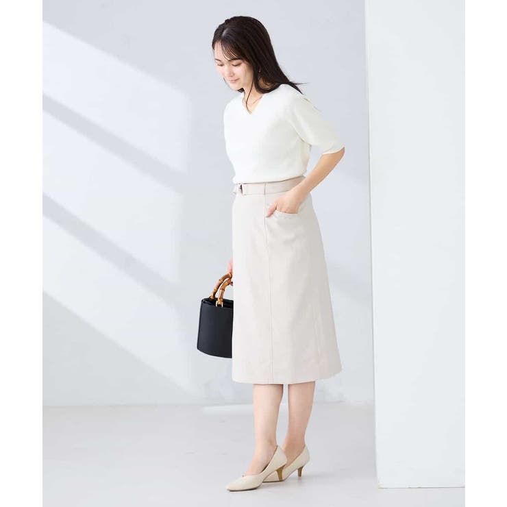 【洗える/UVカット】リネンライクストレッチタイトスカート | a.v.v【WOMEN】 | 詳細画像13 
