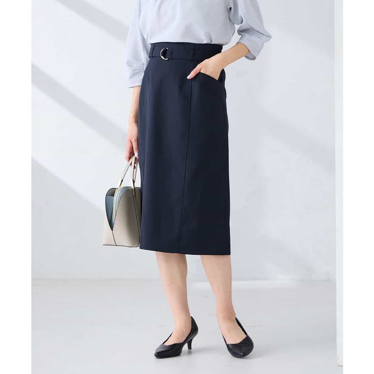 【洗える/UVカット】リネンライクストレッチタイトスカート | a.v.v【WOMEN】 | 詳細画像2 