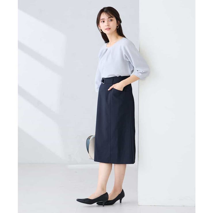 【洗える/UVカット】リネンライクストレッチタイトスカート | a.v.v【WOMEN】 | 詳細画像4 