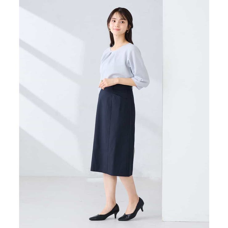 【洗える/UVカット】リネンライクストレッチタイトスカート | a.v.v【WOMEN】 | 詳細画像5 