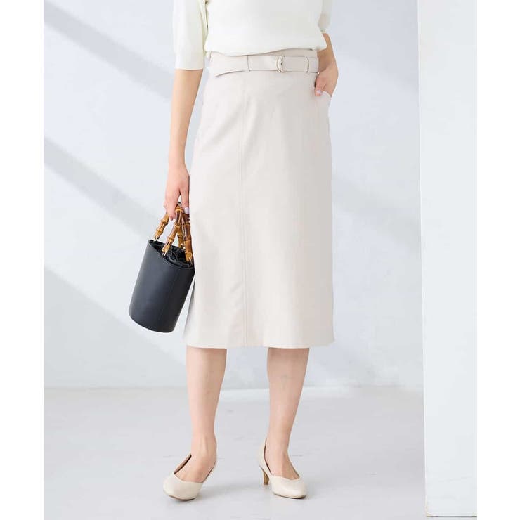 【洗える/UVカット】リネンライクストレッチタイトスカート | a.v.v【WOMEN】 | 詳細画像8 