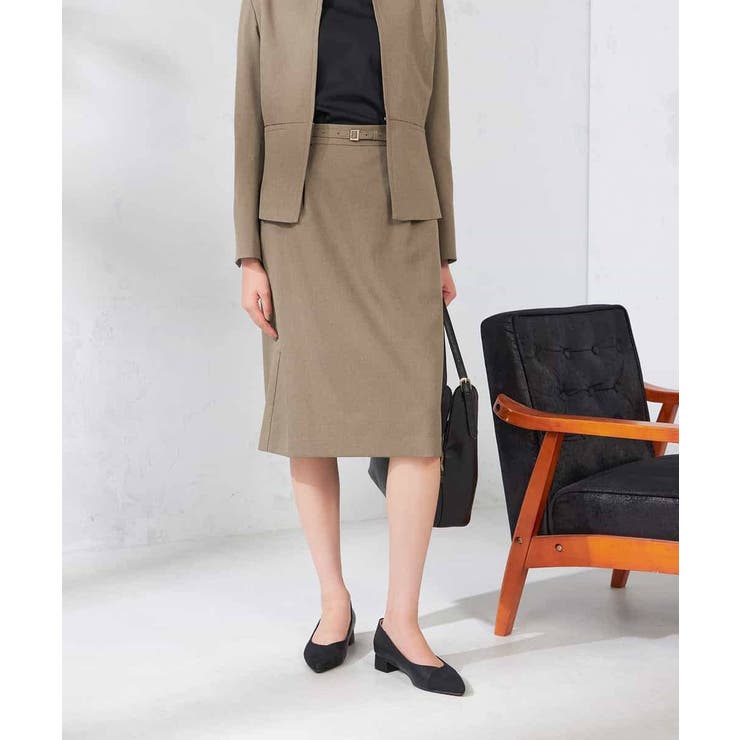 【洗える/イージーケア/吸水速乾/ストレッチ】梳毛調タイトスカート | a.v.v【WOMEN】 | 詳細画像2 