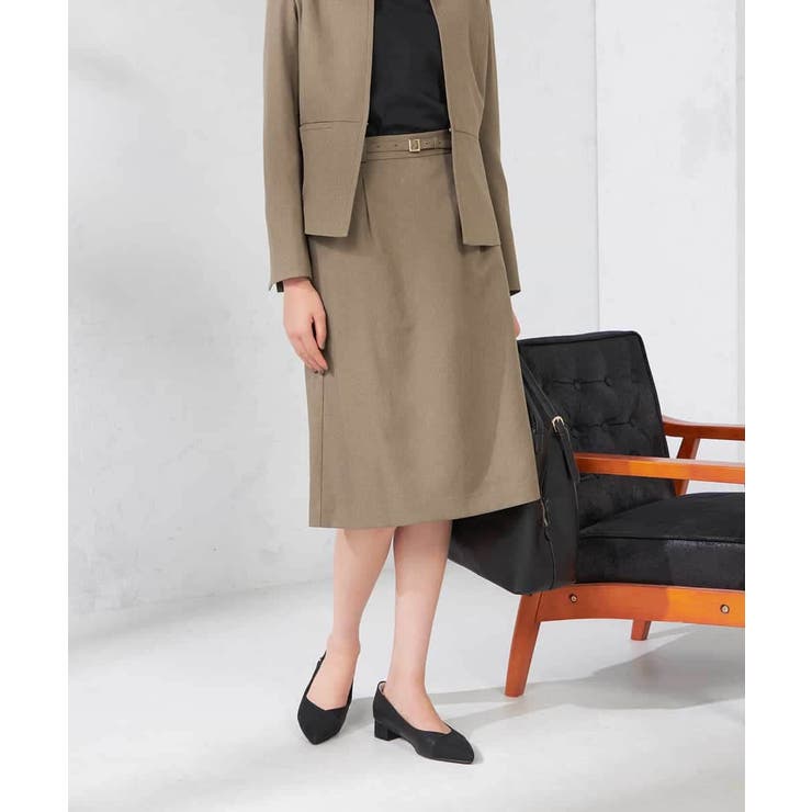 モカ | 【洗える/イージーケア/吸水速乾/ストレッチ】梳毛調タイトスカート | a.v.v【WOMEN】