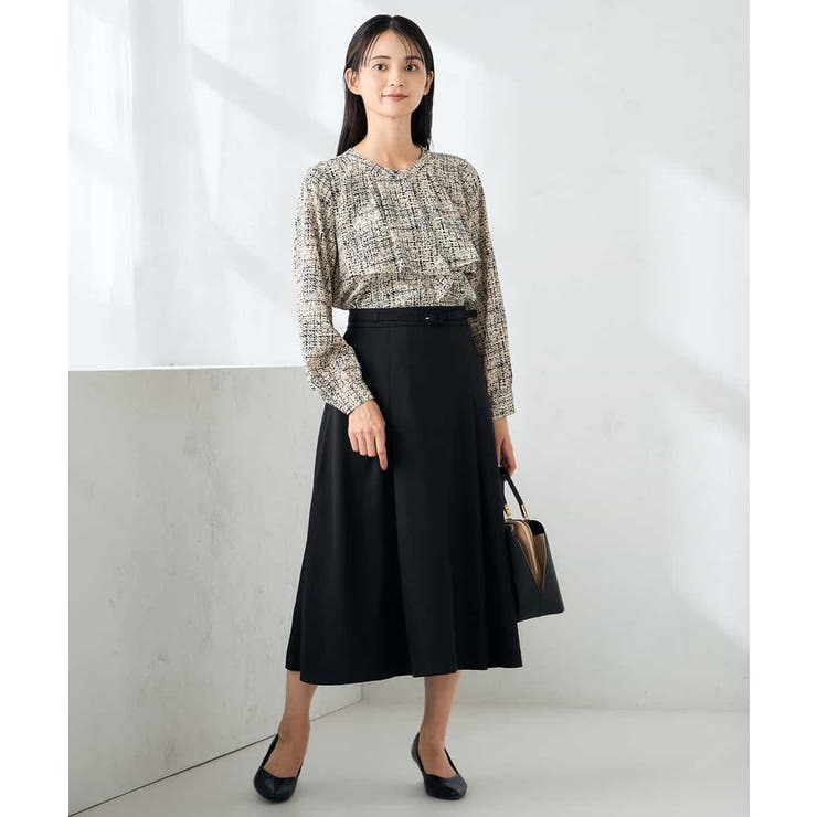 【洗える/イージーケア/ストレッチ】パウダーツイルフレアスカート | a.v.v【WOMEN】 | 詳細画像10