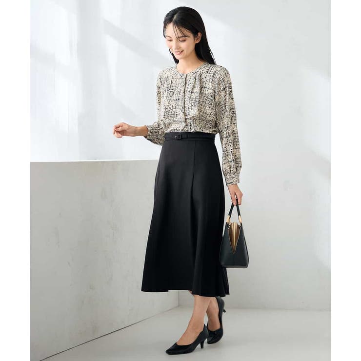 【洗える/イージーケア/ストレッチ】パウダーツイルフレアスカート | a.v.v【WOMEN】 | 詳細画像11