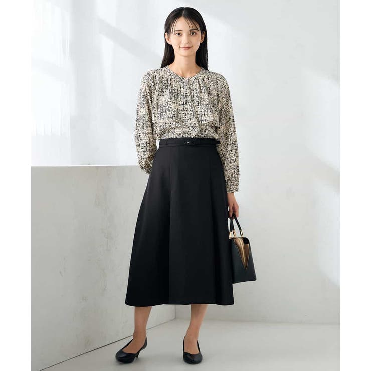 【洗える/イージーケア/ストレッチ】パウダーツイルフレアスカート | a.v.v【WOMEN】 | 詳細画像13