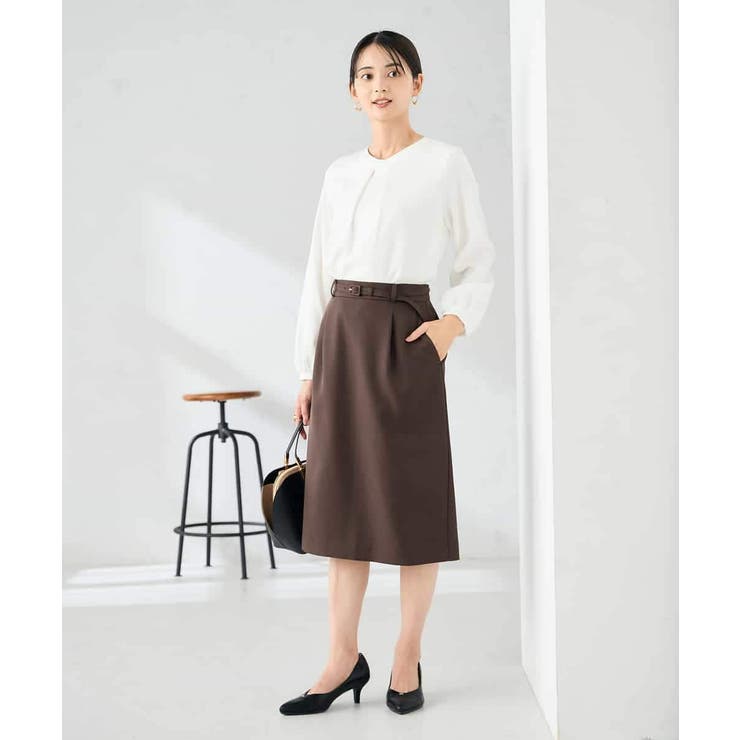 【洗える/イージーケア/ストレッチ】パウダーツイルタイトスカート | a.v.v【WOMEN】 | 詳細画像11 