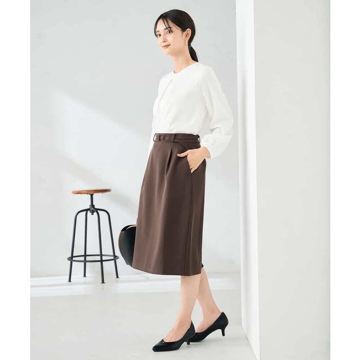 【洗える/イージーケア/ストレッチ】パウダーツイルタイトスカート | a.v.v【WOMEN】 | 詳細画像13 