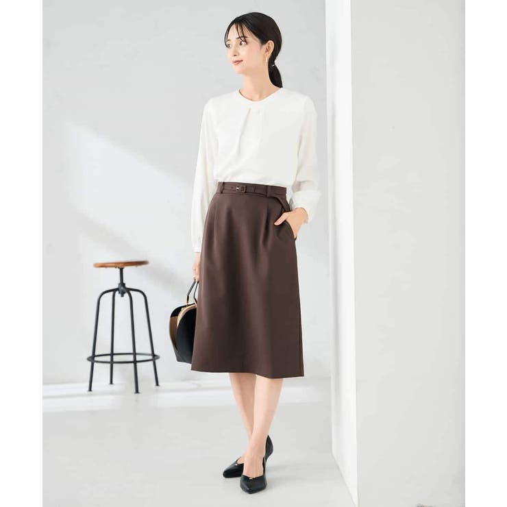 【洗える/イージーケア/ストレッチ】パウダーツイルタイトスカート | a.v.v【WOMEN】 | 詳細画像14 