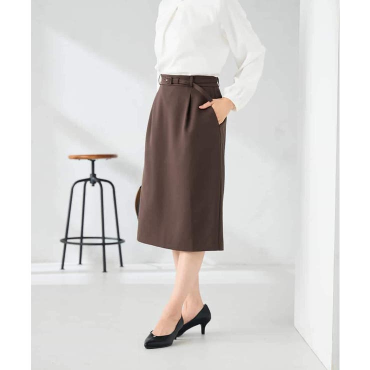 【洗える/イージーケア/ストレッチ】パウダーツイルタイトスカート | a.v.v【WOMEN】 | 詳細画像8 