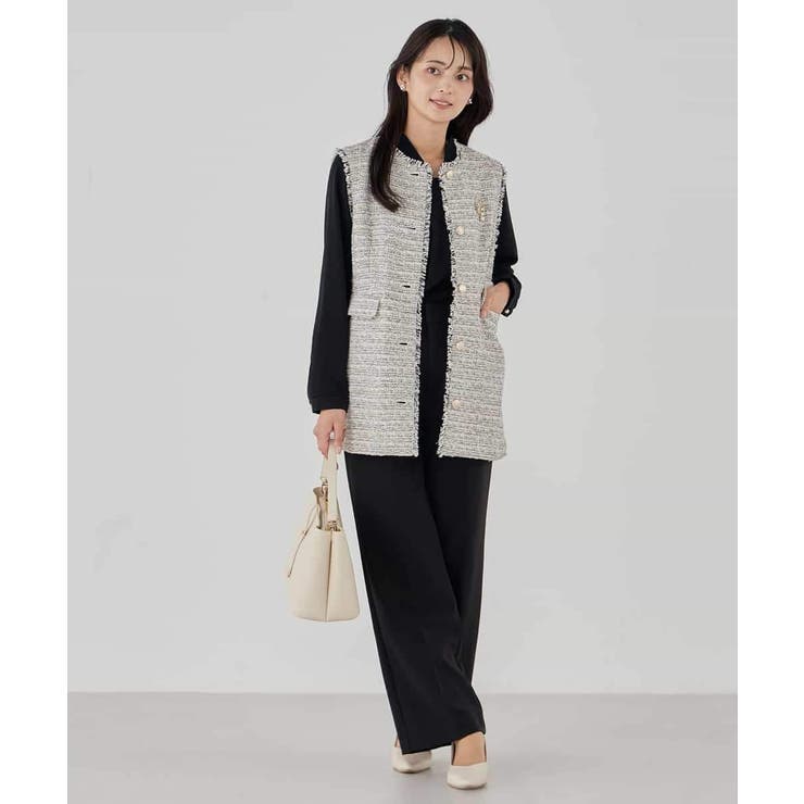 ミックスツイードペプラムジレ | a.v.v【WOMEN】 | 詳細画像12 