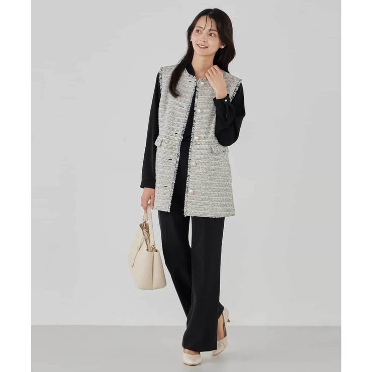 ミックスツイードペプラムジレ | a.v.v【WOMEN】 | 詳細画像13 