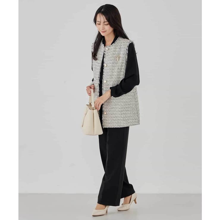 ミックスツイードペプラムジレ | a.v.v【WOMEN】 | 詳細画像14 