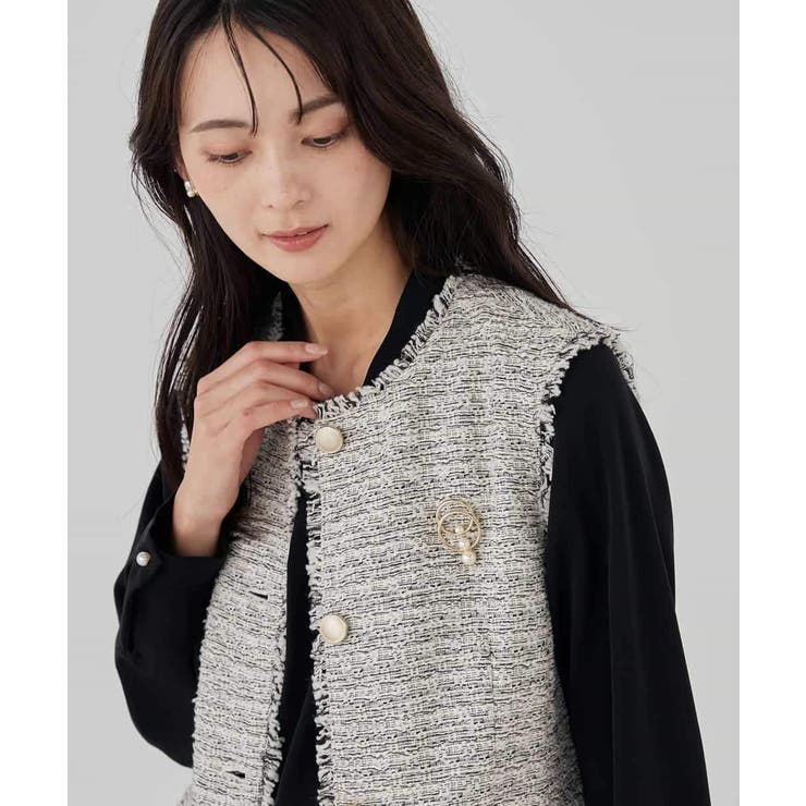 ミックスツイードペプラムジレ | a.v.v【WOMEN】 | 詳細画像16 