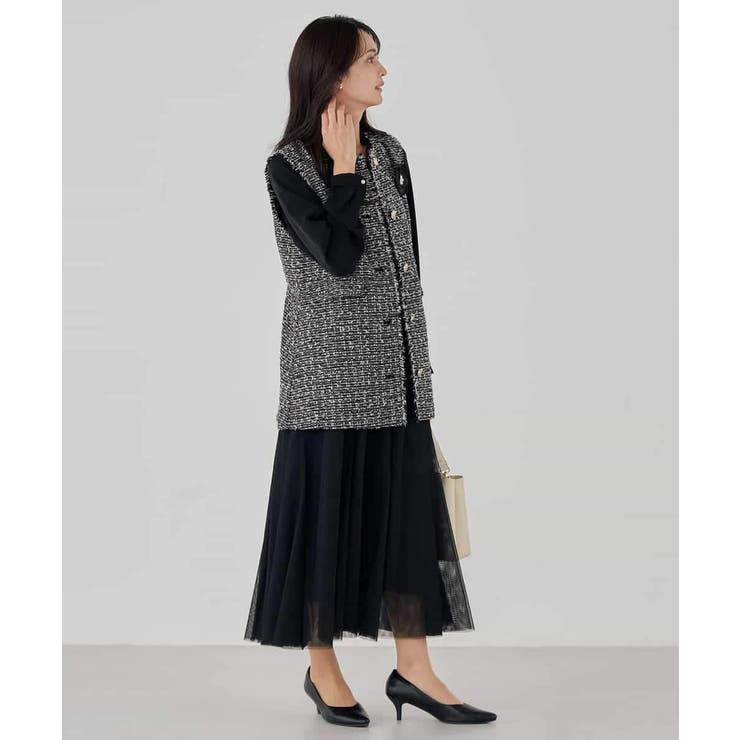 ミックスツイードペプラムジレ | a.v.v【WOMEN】 | 詳細画像19 