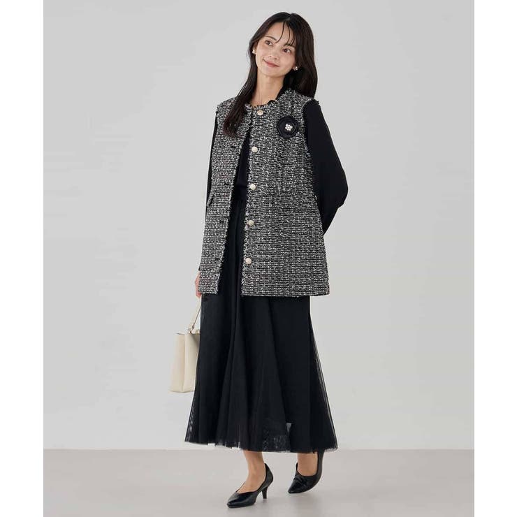 ミックスツイードペプラムジレ | a.v.v【WOMEN】 | 詳細画像23 