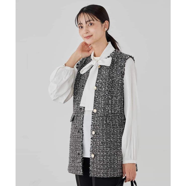 ミックスツイードペプラムジレ | a.v.v【WOMEN】 | 詳細画像26 