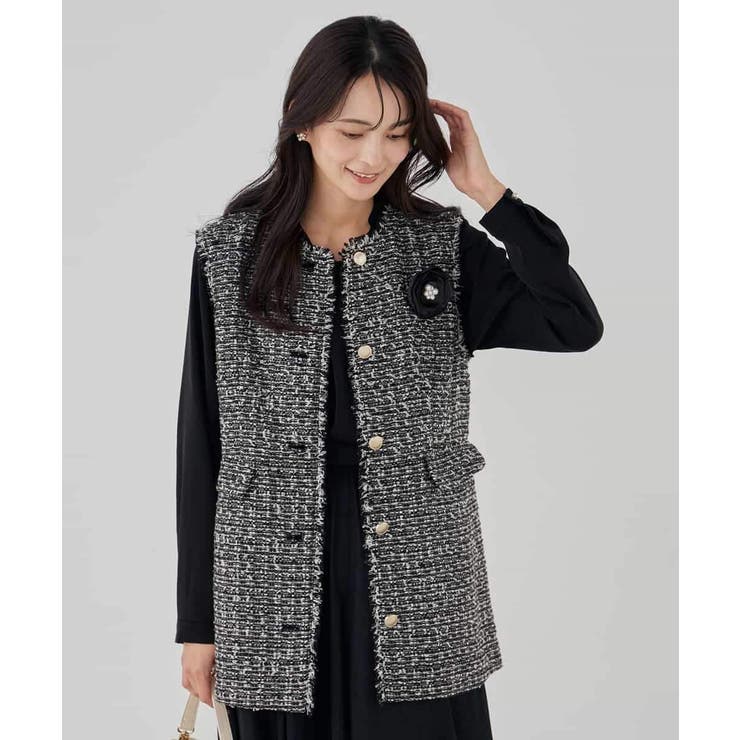 ミックスツイードペプラムジレ | a.v.v【WOMEN】 | 詳細画像35 