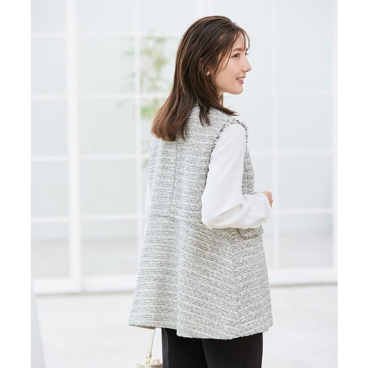 ミックスツイードペプラムジレ | a.v.v【WOMEN】 | 詳細画像4 