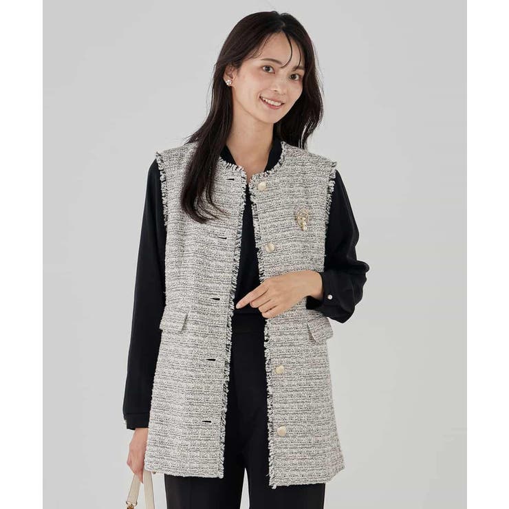 ミックスツイードペプラムジレ | a.v.v【WOMEN】 | 詳細画像9 