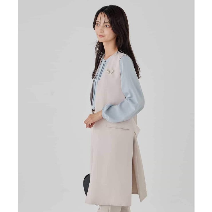 サテンサイドスリットジレ【洗える/速乾/毛玉になりにくい/イージーケア】 | a.v.v【WOMEN】 | 詳細画像10 