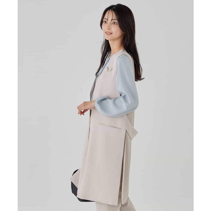 サテンサイドスリットジレ【洗える/速乾/毛玉になりにくい/イージーケア】 | a.v.v【WOMEN】 | 詳細画像11 