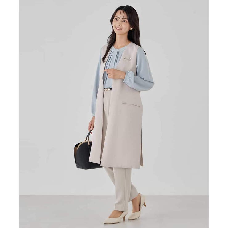 サテンサイドスリットジレ【洗える/速乾/毛玉になりにくい/イージーケア】 | a.v.v【WOMEN】 | 詳細画像12 