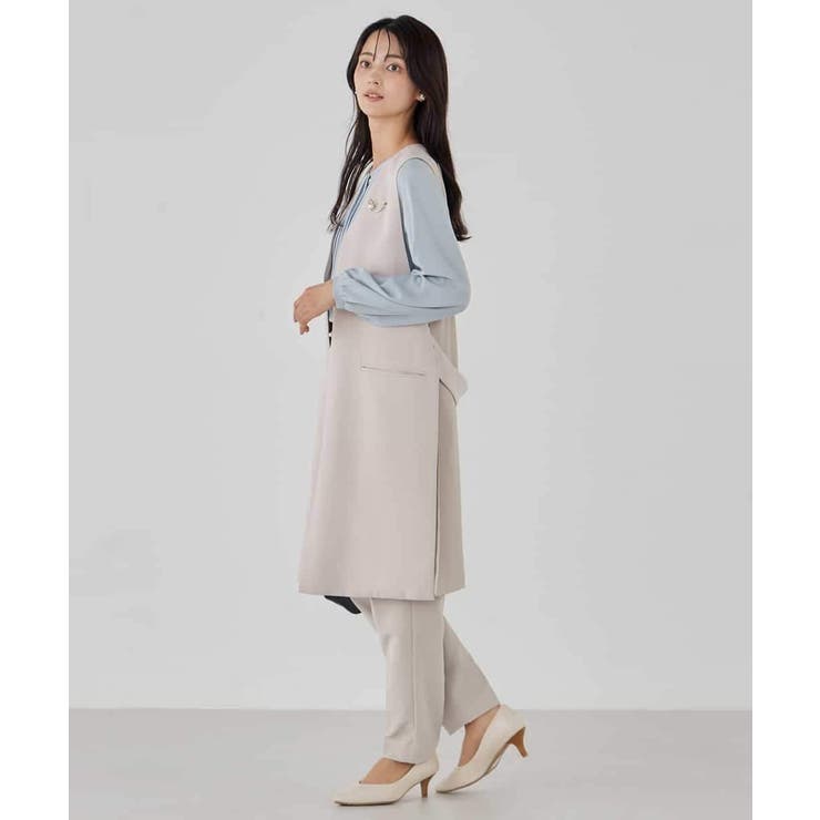 サテンサイドスリットジレ【洗える/速乾/毛玉になりにくい/イージーケア】 | a.v.v【WOMEN】 | 詳細画像13 