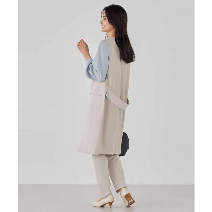 サテンサイドスリットジレ【洗える/速乾/毛玉になりにくい/イージーケア】 | a.v.v【WOMEN】 | 詳細画像14 