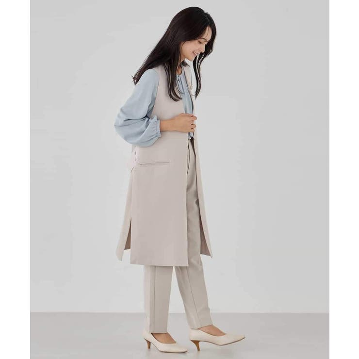 サテンサイドスリットジレ【洗える/速乾/毛玉になりにくい/イージーケア】 | a.v.v【WOMEN】 | 詳細画像17 