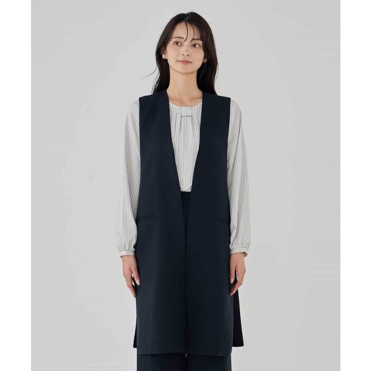 サテンサイドスリットジレ【洗える/速乾/毛玉になりにくい/イージーケア】 | a.v.v【WOMEN】 | 詳細画像22 