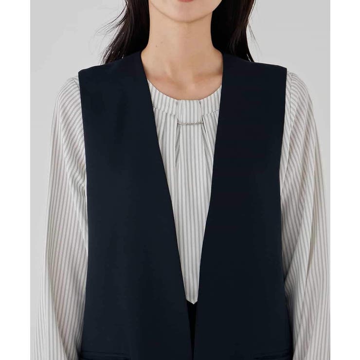 サテンサイドスリットジレ【洗える/速乾/毛玉になりにくい/イージーケア】 | a.v.v【WOMEN】 | 詳細画像25 