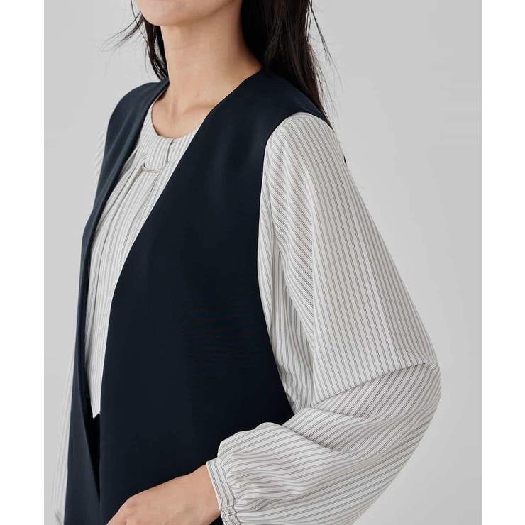 サテンサイドスリットジレ【洗える/速乾/毛玉になりにくい/イージーケア】 | a.v.v【WOMEN】 | 詳細画像26 