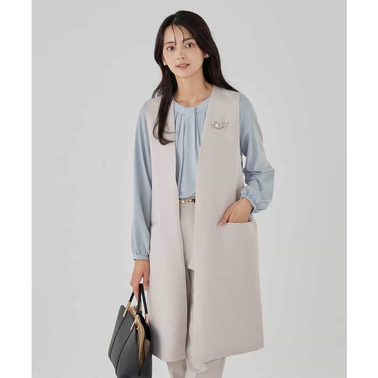 サテンサイドスリットジレ【洗える/速乾/毛玉になりにくい/イージーケア】 | a.v.v【WOMEN】 | 詳細画像9 