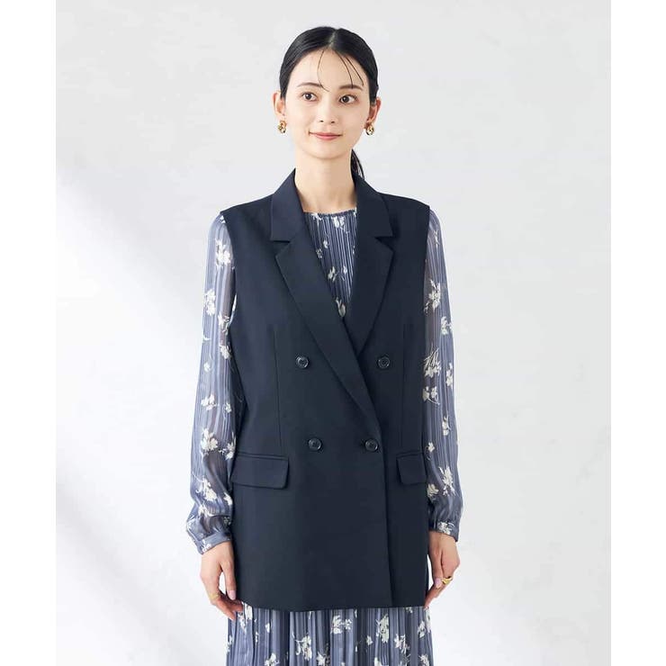 【洗える/ストレッチ/UVカット】麻調ストレッチダブルジレ | a.v.v【WOMEN】 | 詳細画像21 