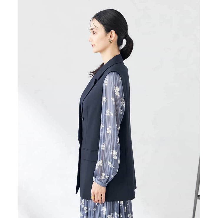 【洗える/ストレッチ/UVカット】麻調ストレッチダブルジレ | a.v.v【WOMEN】 | 詳細画像22 