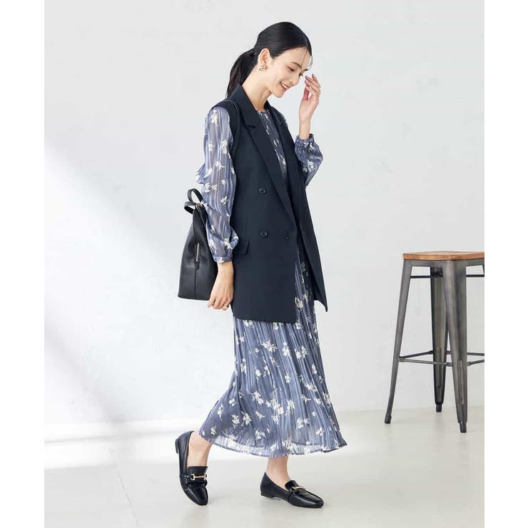 【洗える/ストレッチ/UVカット】麻調ストレッチダブルジレ | a.v.v【WOMEN】 | 詳細画像6 