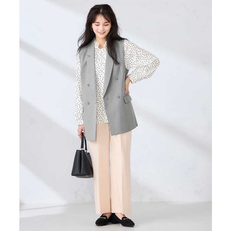 【洗える/UVカット】リネンライクストレッチダブルジレジャケット | a.v.v【WOMEN】 | 詳細画像20 