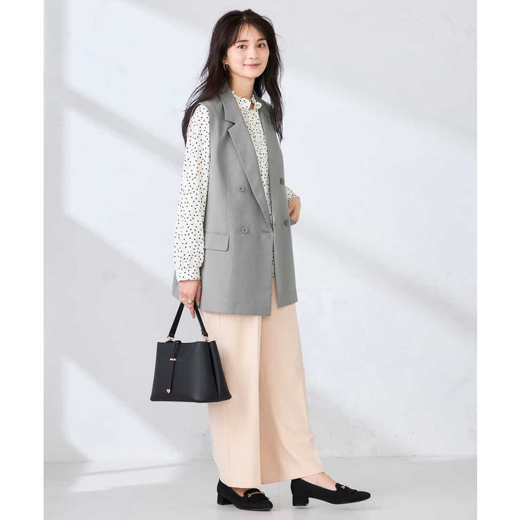 【洗える/UVカット】リネンライクストレッチダブルジレジャケット | a.v.v【WOMEN】 | 詳細画像21 