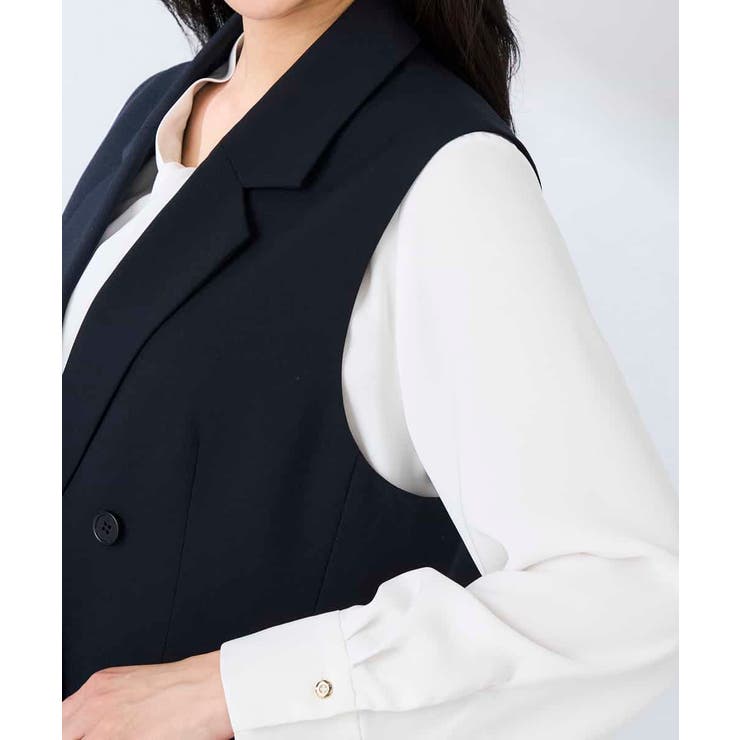 【洗える/UVカット】リネンライクストレッチダブルジレジャケット | a.v.v【WOMEN】 | 詳細画像26 