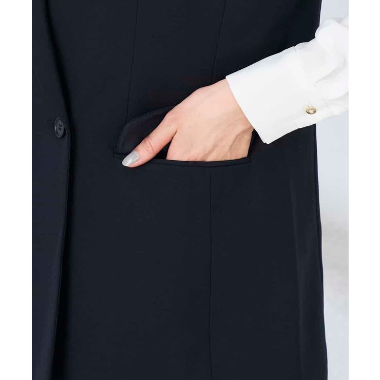 【洗える/UVカット】リネンライクストレッチダブルジレジャケット | a.v.v【WOMEN】 | 詳細画像28 