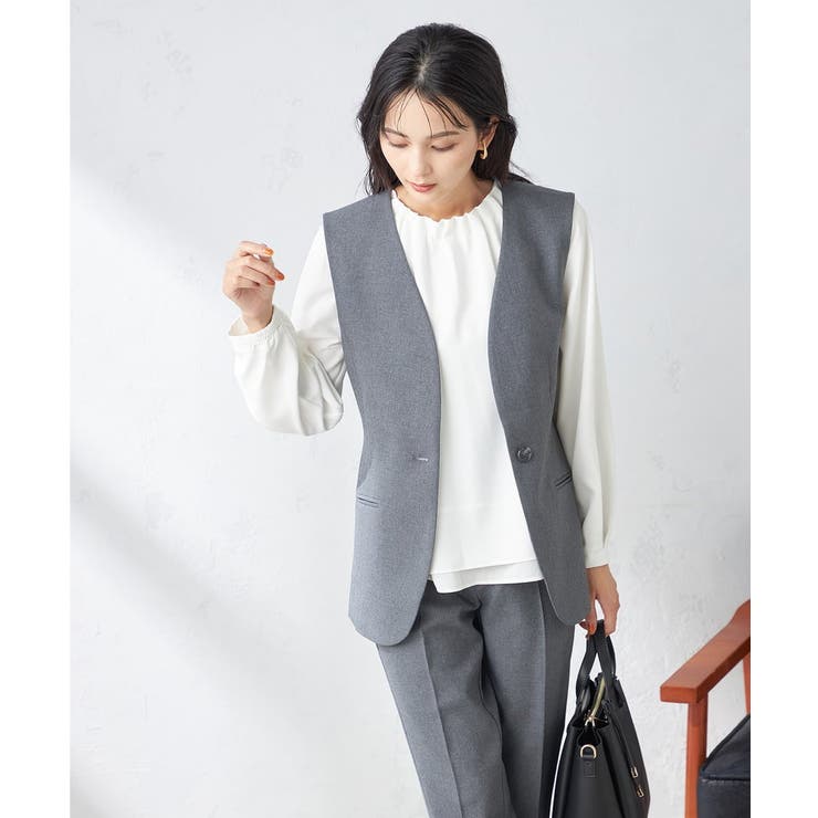 ツイード調ペプラムジレ | a.v.v【WOMEN】 | 詳細画像15 