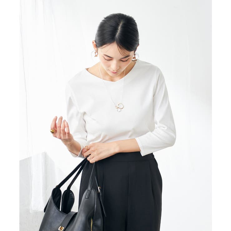 VネックスムースTシャツ | a.v.v【WOMEN】 | 詳細画像2 