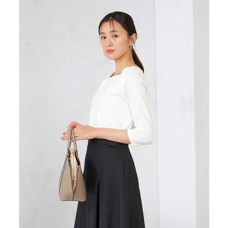 スクエアネックスムースTシャツ | a.v.v【WOMEN】 | 詳細画像2 