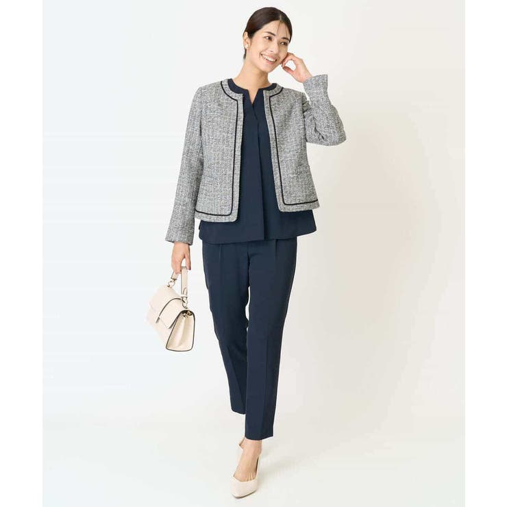 【洗える イージーケア】サテンストレッチスリムテーパードパンツ【セットアップ対応… | a.v.v【WOMEN】 | 詳細画像16 