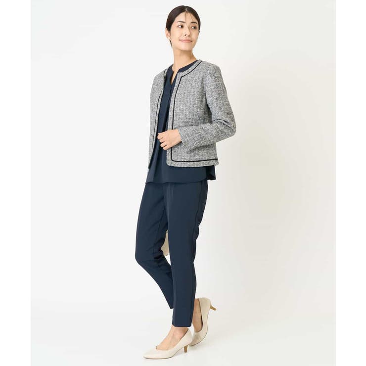 【洗える イージーケア】サテンストレッチスリムテーパードパンツ【セットアップ対応… | a.v.v【WOMEN】 | 詳細画像18 