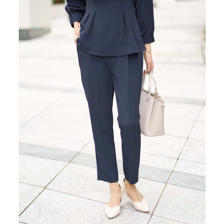 【洗える イージーケア】サテンストレッチスリムテーパードパンツ【セットアップ対応… | a.v.v【WOMEN】 | 詳細画像2 